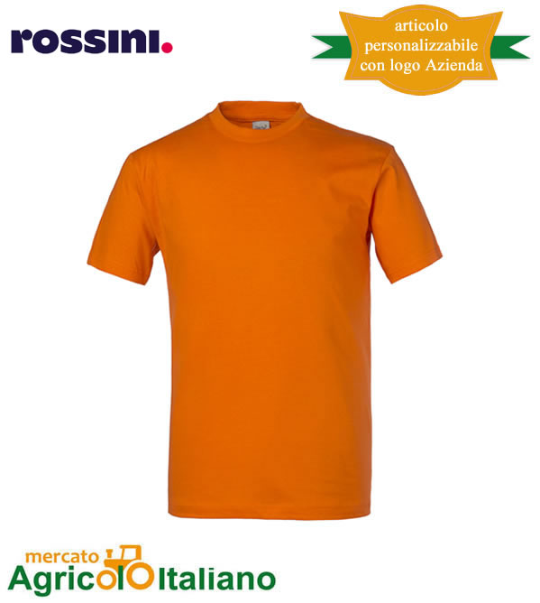 T-shirt Take Time girocollo 100% cotone - Arancio